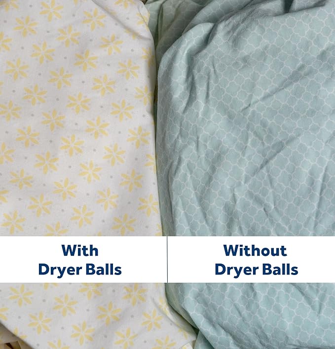 GE Appliances Wool Dryer Balls, XL Reusable Natural Fabric Softener Made of 100% Pure New Zealand Wool, Set of 3