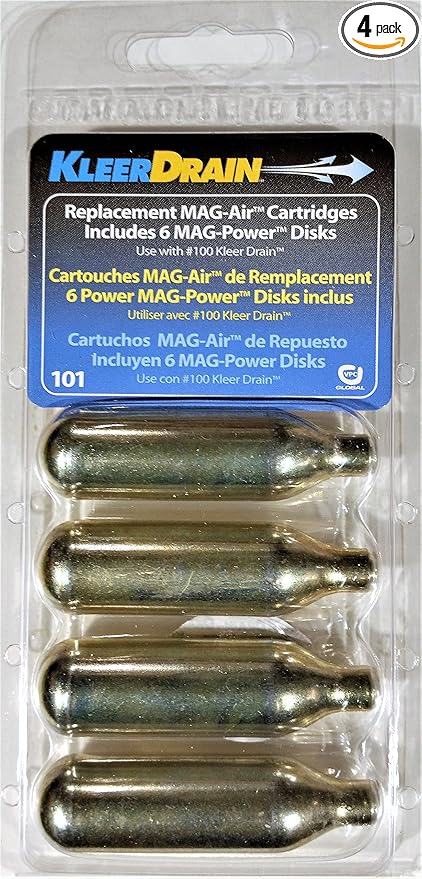 Kleer Drain 101 Replacement Cartridge, 4 Pack