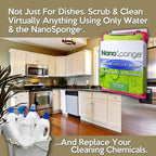 Nano Sponge Cleaning Sponges. Supersized Everyday Heavy Duty Household Kitchen and Dish Sponge. 2 Pack. 4.5 x 3