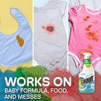 Shout Free Laundry Stain Remover Spray, Active Enzyme Formula is Fragrance, Bleach, and Dye Free, Removes Everyday Stains including Baby Stains - 22oz Spray