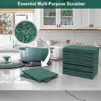 100 Pack Heavy Duty Scouring Pads 3x4 Inch – Green Scrubbing Pads, Non Scratch Bulk Scrub Pads for Kitchen, Dishes, Pots, Pans, Grill & Household Cleaning – Reusable Multipurpose Scrubber Pads