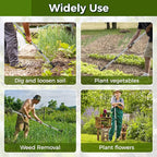 Weed Puller Tool with Long Handle - 54" Heavy Duty Manual Weeder & Garden Hoe, 2 in 1 Uprooting Tool for Yard, Lawn, Flower Bed, and Patio, Durable Weed Remover for Gardening (54")