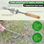 FR 3 Pcs Set Weed Puller Tool, Manual Weed Puller Tool, Crevice Weeder