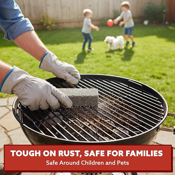 PUMIE Heavy Duty Pumice Scouring Stick (4 Pack) - Extra Strong Pumice Cleaning Stone for Bathroom, Kitchen, Grill - Scouring Stick for Cleaning Pool, Rust, Stains & Hard Water Rings