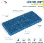 KLEEN HANDLER Medium Cleaning Pad | Medium Duty Scrub, Eco-Friendly, General Cleaning