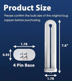 Bug Zapper Replacement Light Bulb 15 Watt, U Shapped Insect Attracting Trap Bulb FUL15-BL 7.7 Inches, 6 Pack