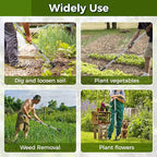 Weed Puller Tool with Long Handle - 44" Heavy Duty Manual Weeder & Garden Hoe, 2 in 1 Uprooting Tool for Yard, Lawn, Flower Bed, and Patio, Durable Weed Remover for Gardening (44")