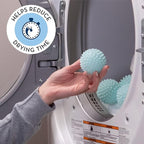 Reusable Laundry Dryer Balls, Sky Blue Plastic Anti-Static Fabric Softener, Reduces Wrinkles, Sustainable Cleaning Supplies, Essential Washing & Drying Aid for Soft, 6 Pack, 2.36 in (Sky Blue)