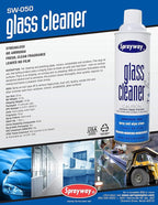 Sprayway Glass Cleaner with Foaming Spray for a Streak-Free Shine for Home and Automotive Use, 19 oz., Pack of 6