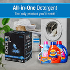 Excelsior Pür 7.5x Concentrated Laundry Detergent, 2.4 L (200 Loads), Fragrance Free/Unscented, Odor Control, Eco-Dispenser + Stain Remover, HE Compatible