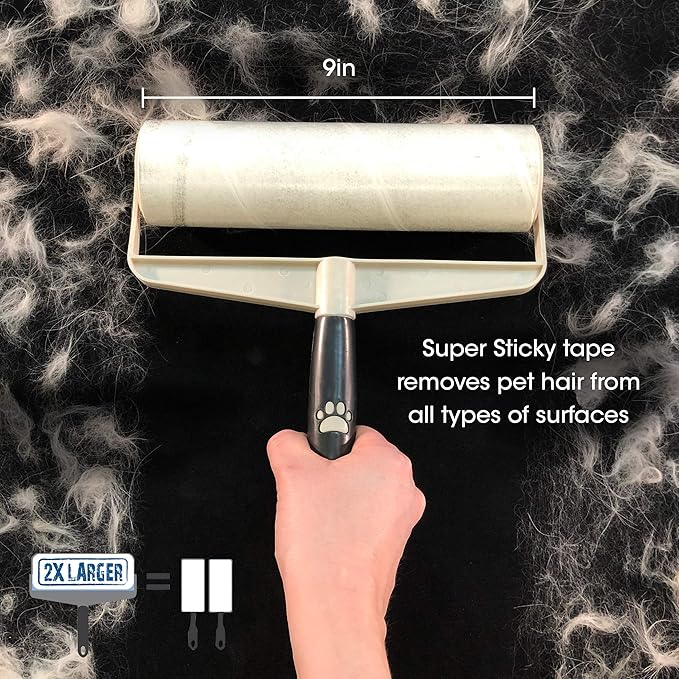 Spotty Supersize Extra Sticky, Adhesive Lint Roller Refill, Pet Cat & Dog Hair Remover for Clothes and Furniture, 60 Sheet ct