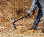 Fiskars Pro IsoCore Dual-Ended Pickaxe and Hoe – 36-Inch Shock-Absorbing Handle – Durable Forged Steel for Digging and Cultivating - Orange/Black