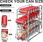 Simple Houseware Soda Can Organizer Stackable Rack Dispenser for Pantry/Refrigerator, Chrome, 4 Pack