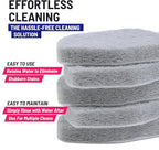 Replacement Scrubber Refill for Moku Home Extendable Tub Tile Shower Brush for Cleaning Non-Scratch (5X Scrubber Sponge Gray)