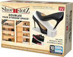 Shoe Slotz Space-Saving Storage Units in Ivory | As Seen on TV | No Assembly Required | Limited Edition Price Club Value Pack, 20 Piece Set