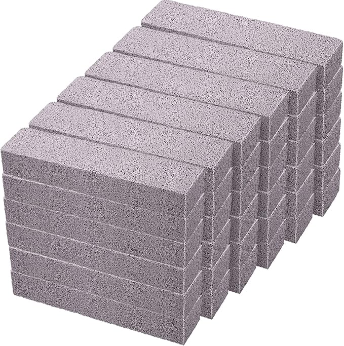 Chinco 36 Packs Pumice Stick for Cheaning, Pumice Scouring Stone Pad Removing Stain Grime Without Leaving Scratches for Kitchen Oven Stove Home Bathroom Toilet Pool House Cleaning Supplies