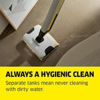 Kärcher FC 7 Cordless All-in-One Hard Floor Cleaner with 4-Roller Technology for Simultaneous Wet and Dry Debris Removal