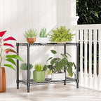 IZEUK 2 Tier Adjustable Metal Storage Shelving Unit, Heavy Duty Wire Rack Organizer for Kitchen, Living Room or Office, 220 lbs Capacity, 27.6 W x 11.8 D x 23.4 H, Black