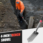 4-Inch Trench Shovel Trenching Spade Irrigation Shovel Narrow Spade Trench Digger Tool,57 inches