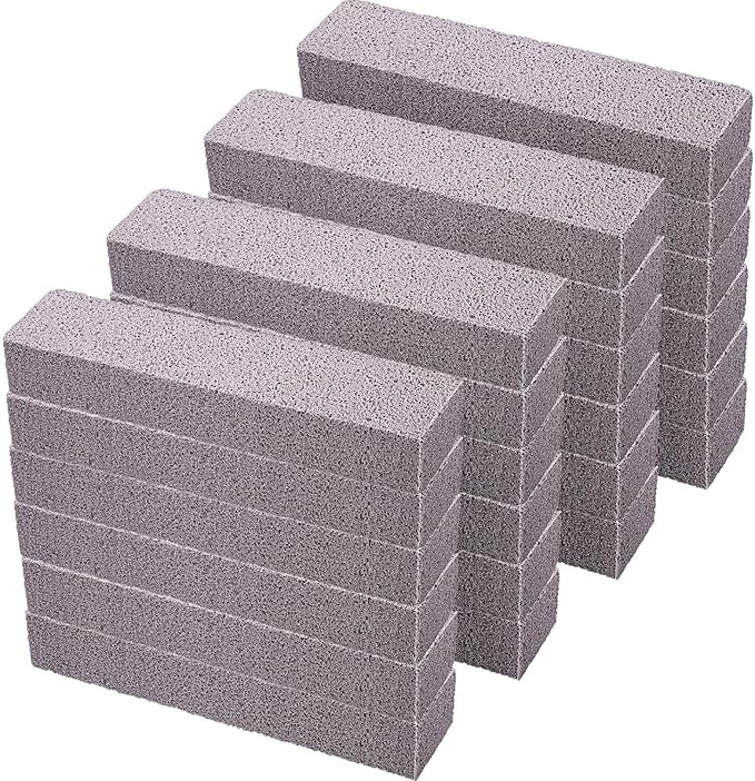 Chinco 24 Packs Pumice Stick for Cheaning, Pumice Scouring Stone Pad Removing Stain Grime Without Leaving Scratches for Kitchen Oven Stove Home Bathroom Toilet Pool House Cleaning Supplies