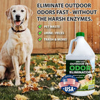 Nature's Freedom Outdoor Pet Odor Eliminator – Gallon Enzyme Cleaner with Pump Sprayer for Yard, Turf, Patios, Kennels, Concrete