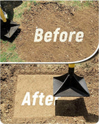 10"x10" Steel Tamper with 48" Handle, Heavy Duty Hand Compactor Tool for Leveling Soil, Gravel, Sand, Asphalt, Ground, Paver, Driveway, Garden, Yard and Blacktop Repair