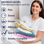 Nature Clean Stink Bombs, Natural Laundry Odor Eliminator for Clothes, Strong Odor Remover for Clothes with Pet, Sweat, Grease, Mildew & Sports Smell, Odor Remover Laundry Pods for Home Use, 60 Pods