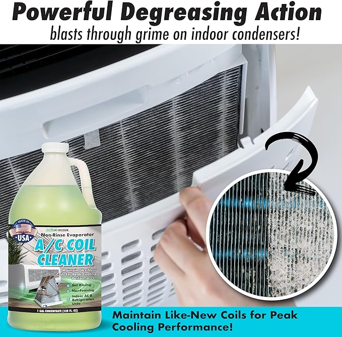Nature's Freedom Indoor AC Coil Cleaner with Hose End Sprayer - 1 Gallon