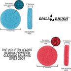 Drill Brush - Scrub Pads - Bathroom Accessories - Cleaning Supplies - Spin Scrubber Pad Kit - Hard Water Stain Remover - Shower Cleaner - Tub Cleaner - Bath Mat - Glass Cleaner - Shower Door Cleaner