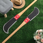 2 Pcs Bush Axe Ditch Bank Blade with Wood Handle Bushcraft Axe Branch Garden Tool 16-inch Head with 40-inch Handle for Garden Yard