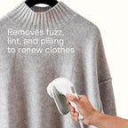 Conair Fabric Shaver and Lint Remover, Rechargeable Portable Clothes Shaver with 3 Settings, Fuzz Remover for Sweaters, Clothing, and Furniture, Large 2-Inch Shaving Head, White
