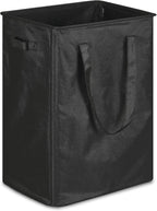 efluky Slim Laundry Basket, Narrow Laundry Hamper with Handles, Collapsible Dirty Clothes Hamper, Tall Laundry Bin for Laundry Room, Dorm and Bedroom, 90L Black
