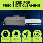 PUMIE Pumice Stone Toilet Bowl Cleaner (2-Pack) - Toilet Pumice Stone with Handle - Heavy Duty Scouring Stick for Rings, Bowls, Hard Water Stains, Lime, Rust, Sink - Includes Handle for Easy Use