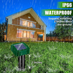 Solar Powered Mole Repellent Ultrasonic Outdoor, 8 Packs Snake Skunk Gopher Vole Rodent Deterrent, Waterproof Repeller for Yard Lawn Garden to Get Rid of Groundhog Chipmunk Raccoon