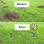 Mole Repellent Solar Powered, 10 Pack Gopher Repellent and Snake Repellent for Yard, Waterproof Ultrasonic Vibration Stakes for Outdoor Lawn Garden to Get Rid of Moles, Voles, Groundhogs, Rodents