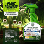 Green Guard Pest Control Spray - Indoor & Outdoor Killer of Ants, Roaches, Spiders & Other Crawling Insects, Safe Around Children & Pets, Plant-Based, Pleasant Scent (Citro Force, 32oz)