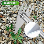 Dual Headed Hoe Garden Tool, Adjustable Long Handle Weed Puller, Stainless Steel Hoe Cultivator and Weed Rake Gardening Tool, for Gardening Planting, Weeding, Digging, Loosening Soil