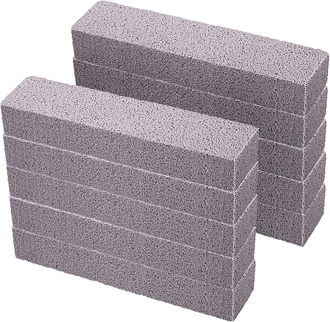 Chinco 10 Packs Pumice Stick for Cheaning, Pumice Scouring Stone Pad Removing Stain Grime Without Leaving Scratches for Kitchen Oven Stove Home Bathroom Toilet Pool House Cleaning Supplies