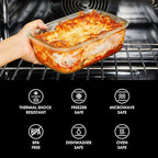OXO Good Grips 1.6 Cup Smart Seal Leakproof Glass Rectangle Airtight Food Storage Container