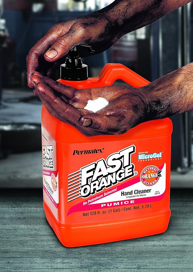 Fast Orange Permatex 25219 Pumice Lotion Hand Cleaner with Pump, 1 Gallon (Pack of 2)