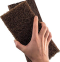 Heavy Duty XL Brown Scouring Pad 2 Pack. 10 x 4.5in Large Multipurpose Nylon Scrubbing Sponges. Clean Bathrooms, Kitchens, Counters and Floors to Erase Grime and Make Surfaces Sparkle