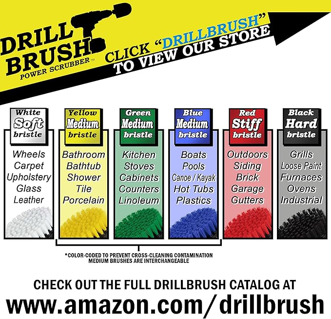 Outdoor Cleaning Supplies - Fountain and Patio Cleaning Brushes - Fire Pit - Scrub Brushes - Concrete Brush - Grout Cleaner - Granite Scrubbing Tool - Headstone Restoration Kit - Garden Statues Brush