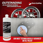 DURA-COATING TECHNOLOGY, Blue Premium Metal Polish - Perfect Brightener and Scratch Remover for Aluminum Wheels, Diamond Plate, Stainless Steel, Copper, Brass, & Nickel - (1/2 Gallon Bottle)