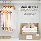 Storage Cubes – 12x12x10 Fabric Baskets for Organizing, Storage Baskets for Shelves, Front Opening Fabric Bins, Closet Organizer Bins for Clothes, Towels, Sweaters, Linen – Brown, 3 Pack
