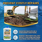 Drain Field Treatment and Cleaner for Leach Fields, Safely Opens and Restores Drainfields - 32oz