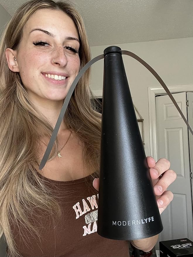 Fly Fans for Tables by Modern Lyfe - AA Battery & USB Powered - Fly Swatter Outdoor Camping Accessory Or for Food at Parties, Restaurants & Picnics, Bug Fan, Spinner Keeps Flies Away (2 Pack - Black)