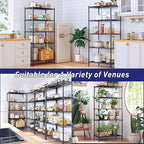 Romorgniz Storage Shelves Adjustable Metal Shelving Unit 5 Tier Wire Shelving,1010LBS Pantry Shelves Sturdy Steel Wire Shelf for Laundry Bathroom Kitchen Pantry, 13.6" D x 21.5" W x 59.4" H, 2PCS
