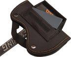 ESTWING Hunter's Axe - 14.25" USA Made Forged Steel Hatchet with Gut Hook & Hi-Vis Orange Shock Reduction Grip - EOHA