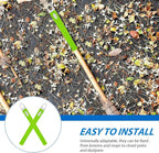 2pcs Mop Handle Replacement with End Caps, Stainless Steel Broom and Dustpan Pole Grip, Sturdy Household Cleaning Tool Accessories for Floor Sweeping and Mop Use