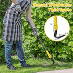 Garden Hoe Tool, 49 Inch L Shaped Hoe Garden Tools with Adjustable Long Handle for Weeding, Loosening Soil,Trenching, Heavy Duty Crack Crevice Weeding Hoe Hand Garden Tools for for Gardening Planting